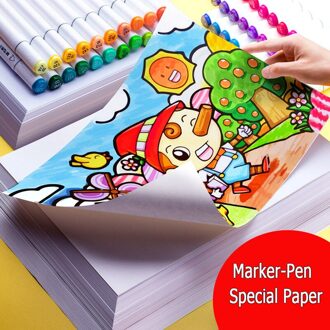 Marke Speciaal Papier 50 Vellen 120G A4 Tekenpapier 8K Schets Papier 16K Art Studenten Grote Witte papier Handgeschilderde Krant A4 50 sheets