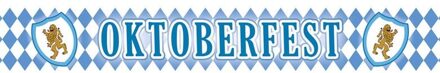 Markeerlint Banner Oktoberfest Bavarian Lion (6,1m) Blauw