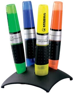 Markeerstift STABILO Luminator 7104-2 bureauset a 4 kleuren
