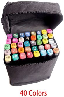 Markers 30/40/60/80 Kleuren Sketch Art Marker Pen Dubbele Tips Alcoholische Pennen Voor Kunstenaar Manga Markers Art schoolbenodigdheden 40 kleuren