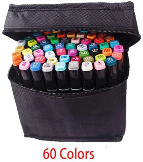 Markers 30/40/60/80 Kleuren Sketch Art Marker Pen Dubbele Tips Alcoholische Pennen Voor Kunstenaar Manga Markers Art schoolbenodigdheden 60 kleuren