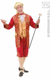 Markies kostuum fluweel rood