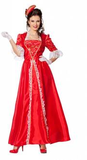 Markiezin jurk taft licht rood