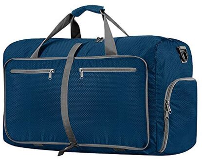 Markroyal Reistassen 80L Weekender Plunjezak Voor Vrouwen & Mannen Waterdichte Schoen Zak Schouder Messenger Opvouwbare Tas marine blauw