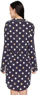 Marks and Spencer Womens Nachthemd van puur katoen in marine Navy