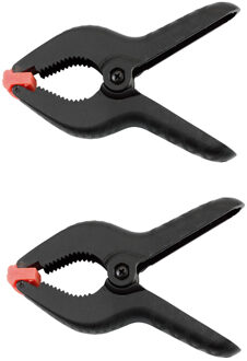 Marktkraam klem - 6x stuks - 10 cm - kunststof - zeilklem - veerklem - lijmtang - marktkraamklemmen