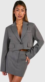 Marl Micro Mini Rok, Grey Marl - 40