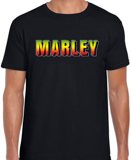 Marley fun tekst t-shirt zwart heren 2XL