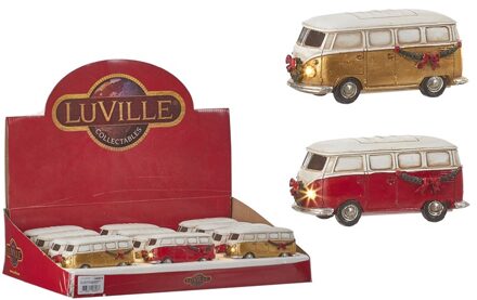 Marleyn T1 busje rood/goud 11,5x5,5x5cm