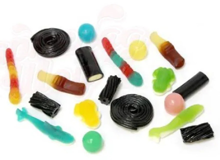 Marmalade assorted with licorice Fini 100 gr.