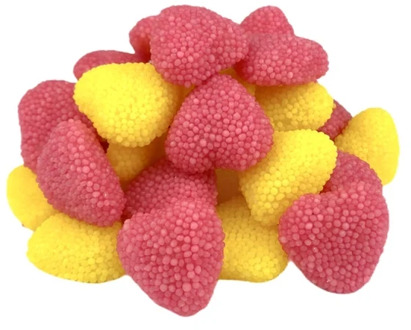 Marmalade hearts pink/yellow in sprinkle Fini 300 gr.