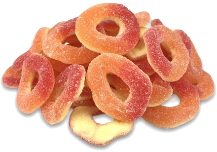 Marmalade peach rings dulceplus 500 gr.