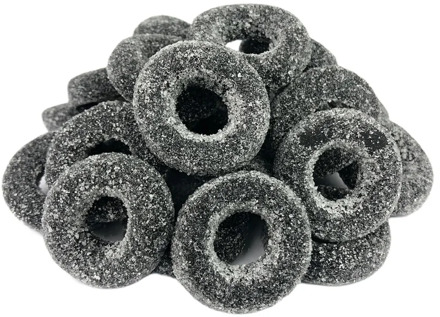 Marmalade rings licorice dolber 300 gr.