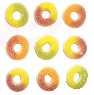 Marmalade rings mini assorted candy plus 100 gr.