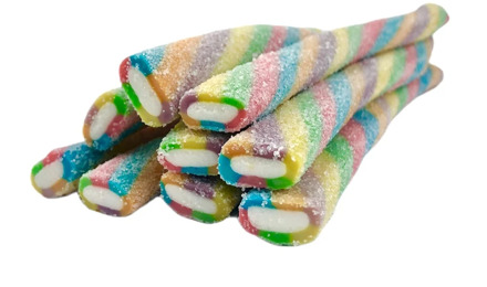 Marmalade sticks giant tornado 6 colors sugar. Fini 100 gr.