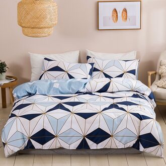 Marmer Dekbedovertrek Set Unieke Wit En Grijs Moderne Bed Set Met Dekbedovertrek 2 Stuk Omkeerbare Bed Set 135x200cm G436368 / 220X240CM