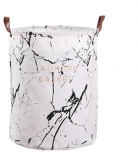 Marmer Graan Slaapkamer Kleding Opbergtas Container Opvouwbare Wasmand Emmer zwart wit
