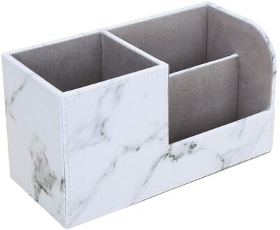 Marmer Patroon Bureau Lederen Multifunctionele Bureau Briefpapier Organisator Opbergdoos Mobiele Telefoon Business Naam Card Pen Potlood Houder