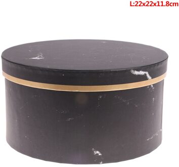 Marmer Romantische Ronde Bloem Doos Bloem Verpakking Papieren Zak Cadeau Lanyard Opbergdoos Bloemist Boeket Bloem Doos Met Deksel BKL