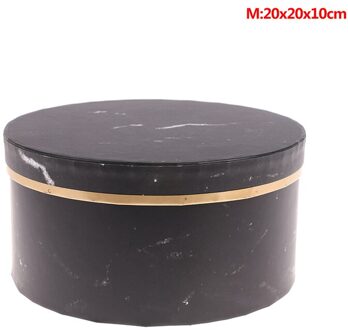 Marmer Romantische Ronde Bloem Doos Bloem Verpakking Papieren Zak Cadeau Lanyard Opbergdoos Bloemist Boeket Bloem Doos Met Deksel BKM