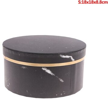 Marmer Romantische Ronde Bloem Doos Bloem Verpakking Papieren Zak Cadeau Lanyard Opbergdoos Bloemist Boeket Bloem Doos Met Deksel BKS