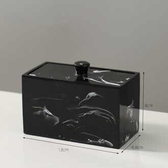 Marmeren Textuur Hars Tandenstoker Houder Draagbare Tandenstoker Container Restaurant Huishoudelijke Tafel Tandenstoker Wattenstaafje Opbergdoos