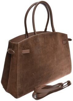 MARONE Leren Tas Kastanjebruin - One Size