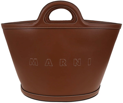 Maroon Tropicalia Handtas Marni , Brown , Dames - ONE Size