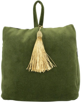 Mars & More Deurstopper - fluweel - groen kleurig - 17 x 10 x 18 cm - voor binnen deuren