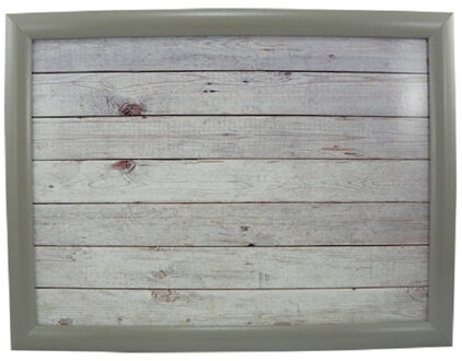 Mars & More Laptray/schoottafel steigerhout print 43 x 33 cm - Dienbladen Multikleur