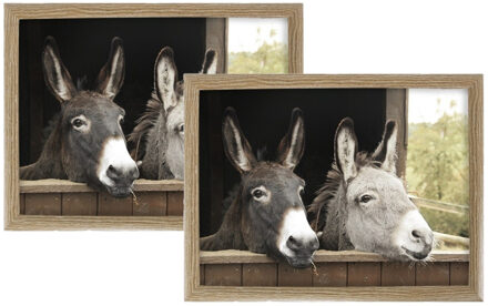 Mars & More Schootkussen Laptray - 2x - ezels print - laptray - 43 x 33 cm - Dienblad