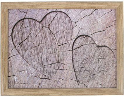 Mars & More Schootkussen Laptray - 2x - hartjes print - laptray - 43 x 33 cm - Dienblad