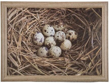 Mars & More Schootkussen Laptray - eieren in nest print - 43 x 33 cm