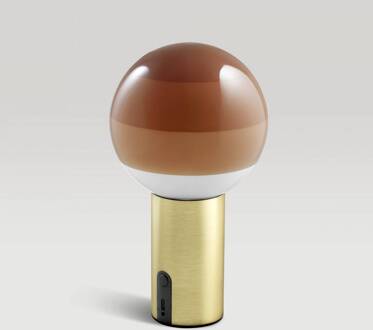 Marset Accu-tafellamp Dipping Light, crème/messing, dimbaar crème, messing