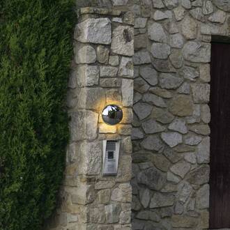 Marset Babila LED buiten wandlamp Ø28cm roestvrij staal