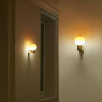Marset Dipping Light A1 LED wandlamp, oranje/goud bERNSTEIN, messing
