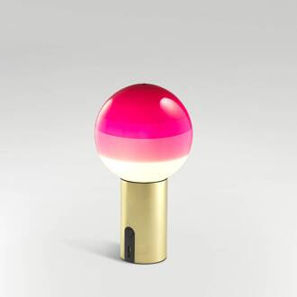 Marset Dipping Light accu-tafellamp roze/messing roze, messing geborsteld