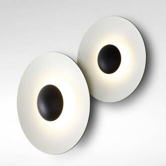 Marset Ginger 32C LED wandlamp Ø32cm bruin/wit bruin, wit