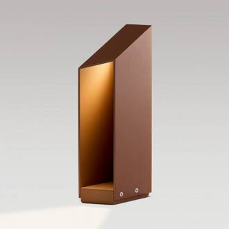 Marset LED sokkellamp Domus hoogte 37 cm roestkleurig aluminium