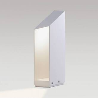 Marset LED sokkellamp Domus, hoogte 37 cm, wit, aluminium