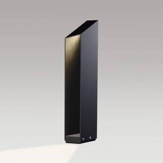 Marset LED sokkellamp Domus, hoogte 55 cm, zwart, aluminium