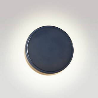 Marset LED wandlamp Caramel, blauw, Ø 22 cm, TRIAC, glas blauw, zwart