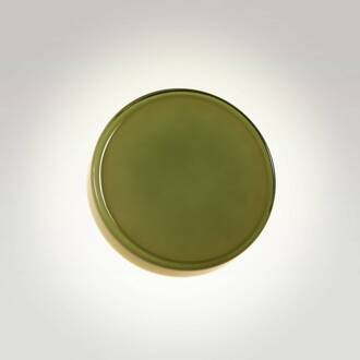 Marset LED wandlamp Caramel, groen, Ø 28 cm, TRIAC, glas groen, zwart