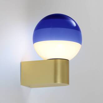 Marset LED wandlamp Dipping Light A1, blauw/goud blauw, messing