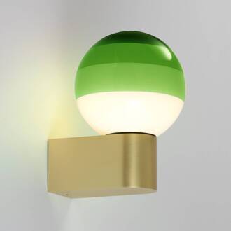 Marset LED wandlamp Dipping Light A1, groen/goud groen, messing