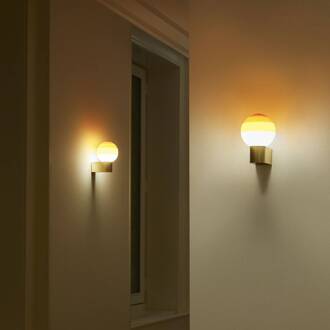 Marset LED wandlamp Dipping Light A1, oranje/goud oranje/amber, messing
