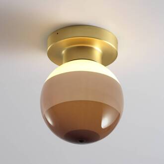 Marset LED wandlamp Dipping Light A2, bruin/messing bruin, messing