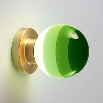 Marset LED wandlamp Dipping Light A2, groen/goud groen, messing