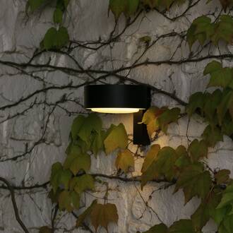 Marset Plaff-on! A LED buitenwandlamp, IP65 zwart, opaal