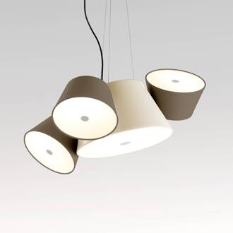 Marset Tam Tam Mini, mat, wit/bruin mat wit, mat bruingrijs